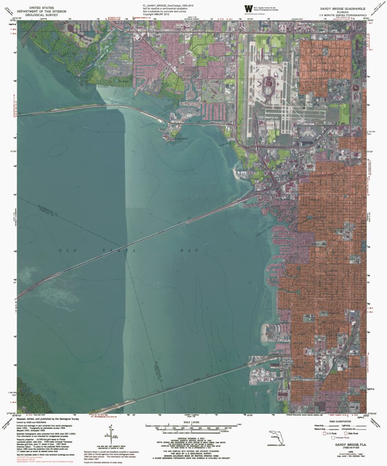 FL-GANDY BRIDGE: GeoChange 1955-2010 Map by Western Michigan University ...