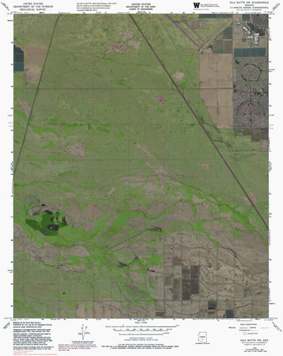 AZ-GILA BUTTE NW: GeoChange 1951-2010 Preview 1