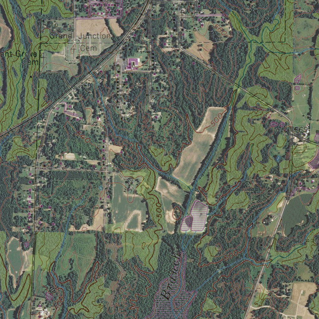 TN-GRAND JUNCTION: GeoChange 1947-2012 Map by Western Michigan ...