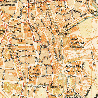 Augsburg city map, 1914 Preview 3