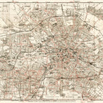 Berlin, city map with tramway and S-Bahn networks, 1911 Preview 1