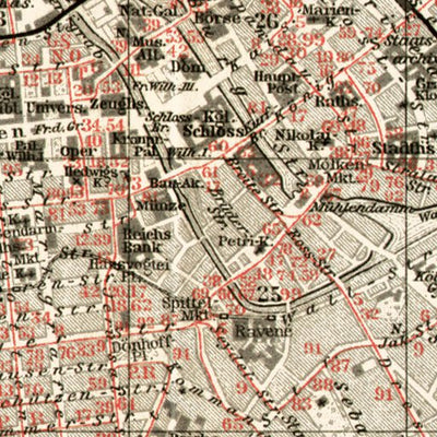 Berlin, city map with tramway and S-Bahn networks, 1911 Preview 3