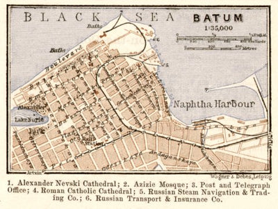 Batum (ბათუმი, Batumi) town plan, 1914 Preview 1