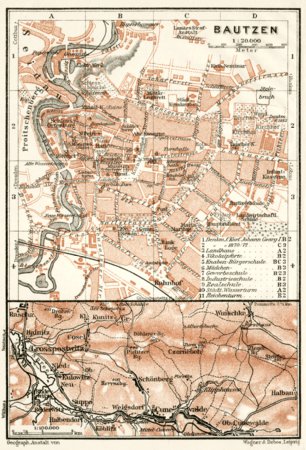 Bautzen environs map, 1911 Preview 1