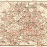 Berlin, city map with tramway and S-Bahn networks, 1910 Preview 1