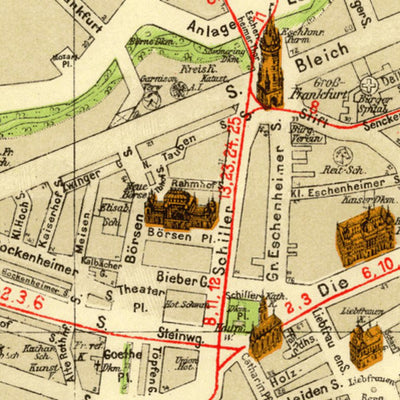 Frankfurt (Frankfurt-am-Main) city map, 1912 Preview 2