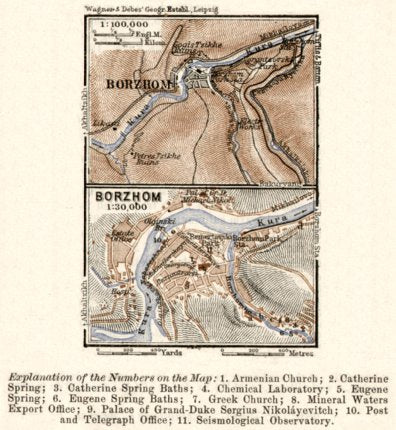 Borjom (ბორჯომი, Borjomi) town plan, 1914 Preview 1
