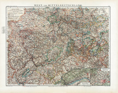 Western and Central Germany Map, 1905 Preview 1