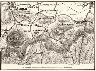 Detmold environs map, 1887 Preview 1