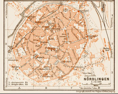 Nördlingen town plan, 1909 Preview 1