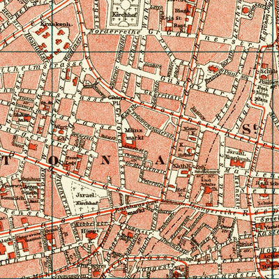 Hamburg, Altona and Wandsbek city map, 1894 Preview 3