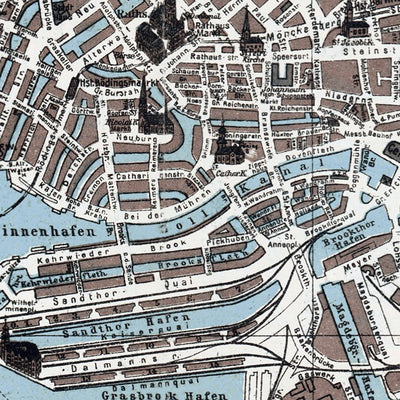 Hamburg city map, 1909 Preview 3