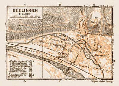 Esslingen city map, 1909 Preview 1