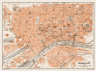 Frankfurt (Frankfurt-am-Main) city map, 1909 Preview 1