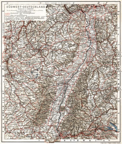 Germany, southwestern provinces. General map, 1905 Preview 1