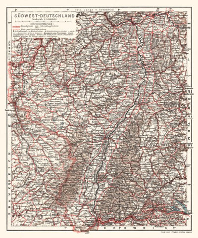 Germany, southwestern regions. General map, 1913 Preview 1