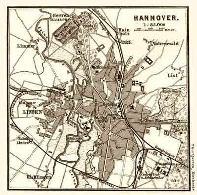 Hannover and Environs map, 1887 Preview 1