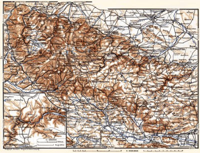Lower and Upper Harz Mountains map, 1887 Preview 1