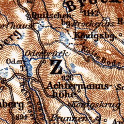 Lower and Upper Harz Mountains map, 1887 Preview 3