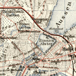 Hamburg and Altona, city map with tram and local railway networks, 1911 Preview 3