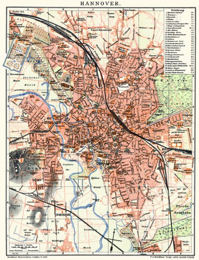 Hannover city map, 1910 Preview 1