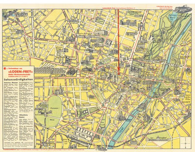 München (Munich) city map, about 1920 Preview 1