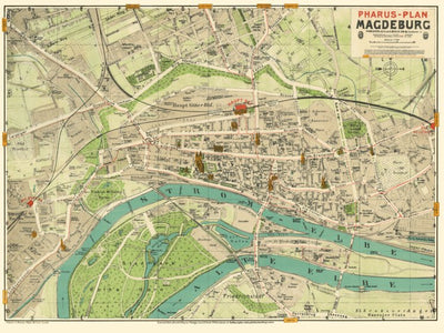 Magdeburg city map, 1912 Preview 1