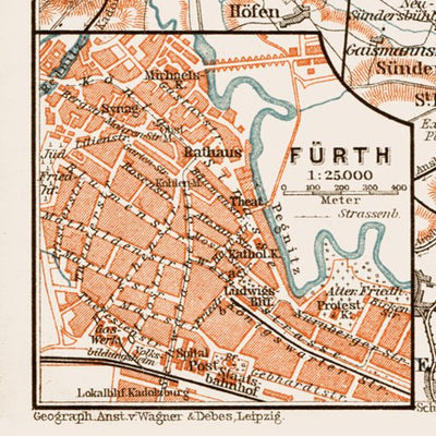 Fürth town plan, 1909 Preview 1