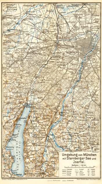 Map of the environs of Munich (München), 1928 Preview 1