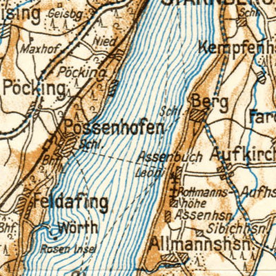 Map of the environs of Munich (München), 1928 Preview 3