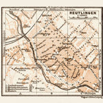 Reutlingen city map, 1909 Preview 1
