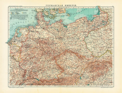 German Empire Map (in Russian), 1910 Preview 1