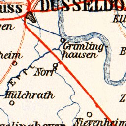 Railway map of Lower Rhine geographic area (Rhine-Ruhr bassin), 1905 Preview 2