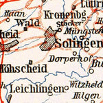 Railway map of Lower Rhine geographic area (Rhine-Ruhr bassin), 1905 Preview 3