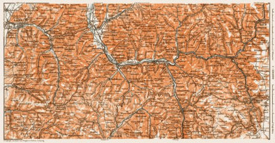 Schwarzwald (the Black Forest). The Kinzigtal region map, 1909 Preview 1