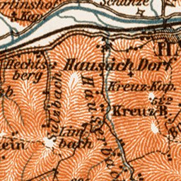 Schwarzwald (the Black Forest). The Kinzigtal region map, 1909 Preview 2