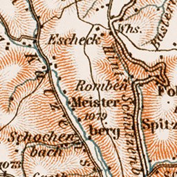 Schwarzwald (the Black Forest) Region map, 1909 Preview 2