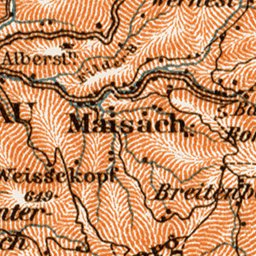 Schwarzwald (the Black Forest). The Renchtal region map, 1909 Preview 2