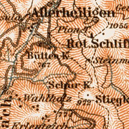 Schwarzwald (the Black Forest). The Renchtal region map, 1909 Preview 3