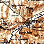 Thuringian Forest (Thüringer Wald) map, 1887. Eastern part Preview 2