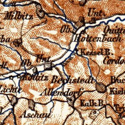 Thuringian Forest (Thüringer Wald) map, 1887. Eastern part Preview 3