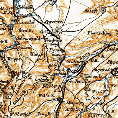 Map of Thuringia (Thüringen), 1906 Preview 2