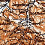 Thuringian Forest (Thüringer Wald) map, 1887. Western part Preview 3