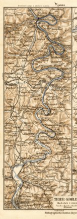 Map of the Course of the Mosel River from Koblenz to Zell, 1927 Preview 1