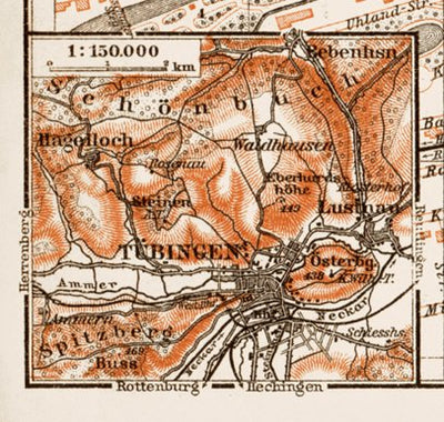 Tübingen environs map, 1909 Preview 1