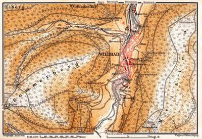 Wildbad (Bad Wildbad) and Environs map, 1905 Preview 1