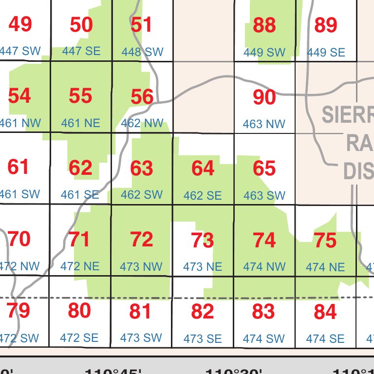 Ral R3 Stfc Map Coronado National Forest Quadrangle Map: Atlas Index by US Forest ...