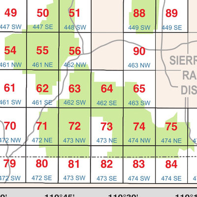 Coronado National Forest Quadrangle Map: Atlas Index Preview 3