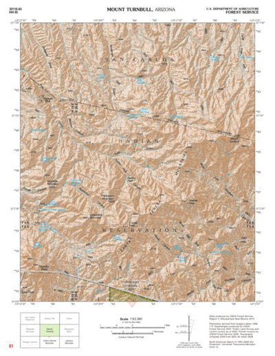 Coronado National Forest Quadrangle: MOUNT TURNBULL Preview 1