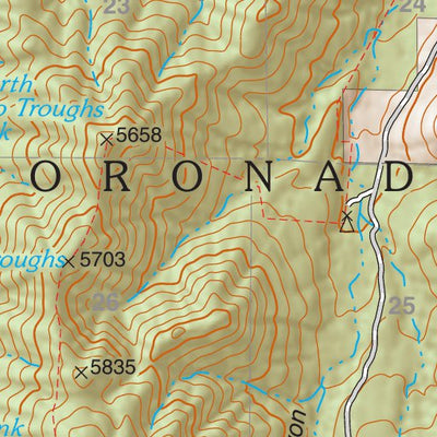 Coronado National Forest Quadrangle: TRIPP CANYON Preview 2